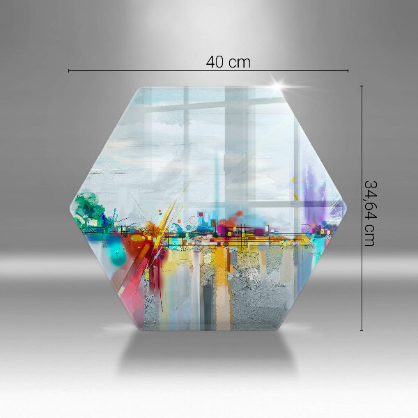 Tábua corte Abstração pintada