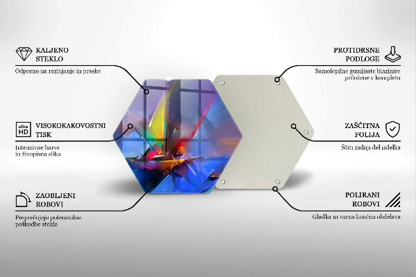 Tábua para corte Abstração pintada