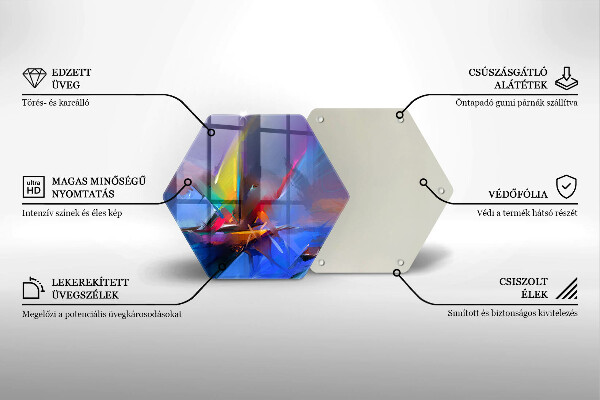 Tábua para corte Abstração pintada