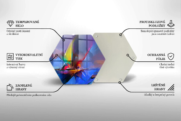 Tábua para corte Abstração pintada