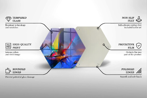 Tábua para corte Abstração pintada