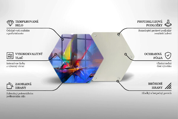 Tábua para corte Abstração pintada