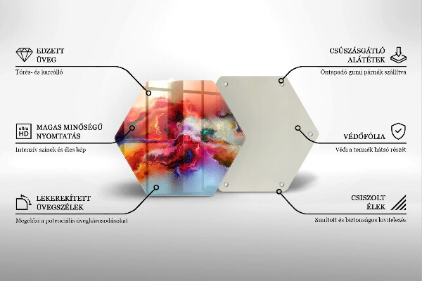 Tábua de vidro Abstração esfumaçada