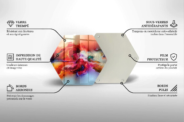 Tábua de vidro Abstração esfumaçada