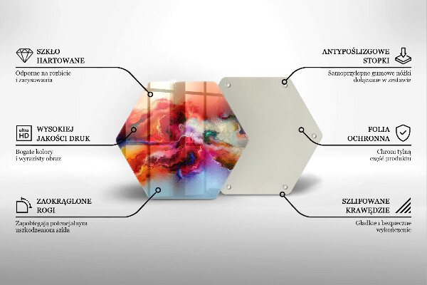 Tábua de vidro Abstração esfumaçada