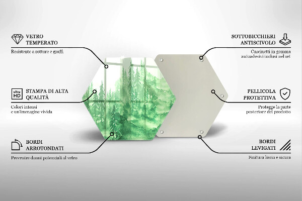 Tábua de cortar alimentos Floresta Pintada