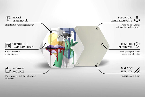 Tábua de corte Arte de colagem abstrata