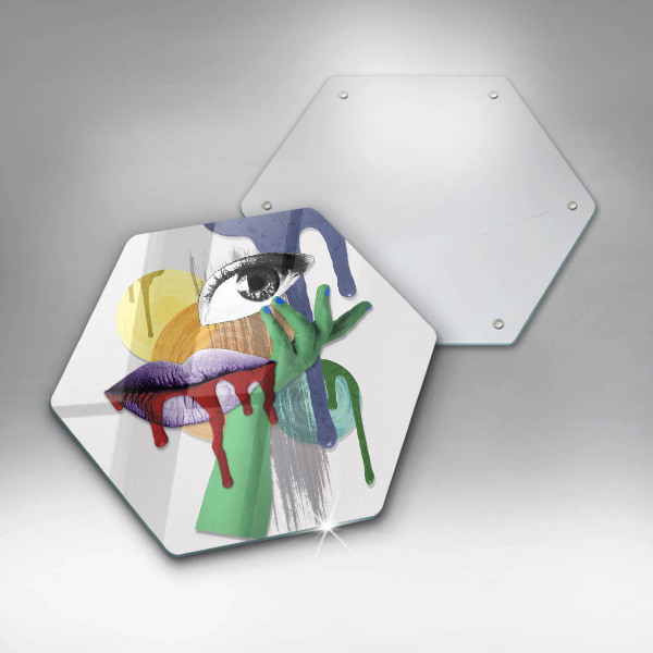 Tábua de corte Arte de colagem abstrata