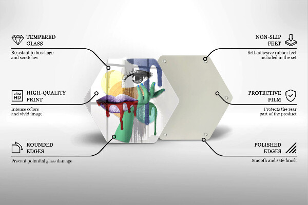 Tábua de corte Arte de colagem abstrata