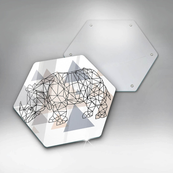 Tábua de cortar Rinoceronte de arte linear