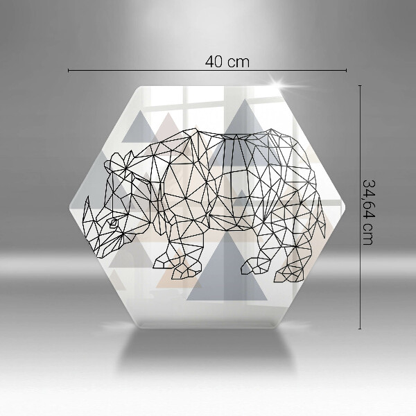Tábua de cortar Rinoceronte de arte linear