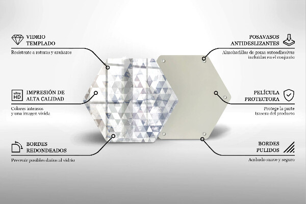 Tábua de cortar alimentos Padrão triangular