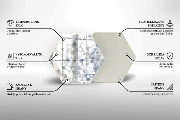 Tábua de cortar alimentos Padrão triangular