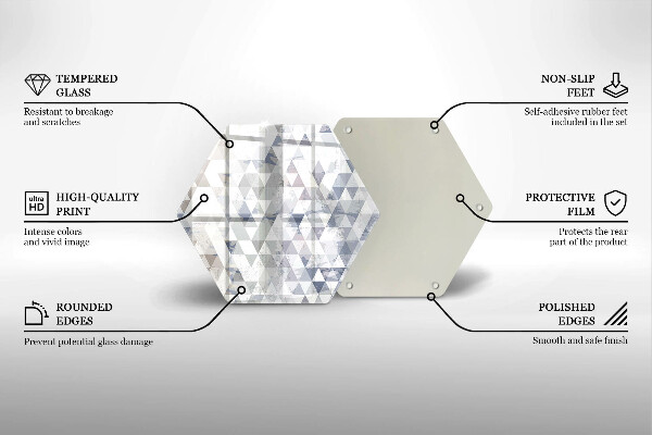 Tábua de cortar alimentos Padrão triangular