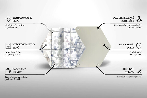 Tábua de cortar alimentos Padrão triangular