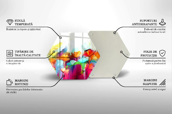 Tábua cozinha Flores pintadas com tintas