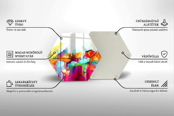 Tábua cozinha Flores pintadas com tintas