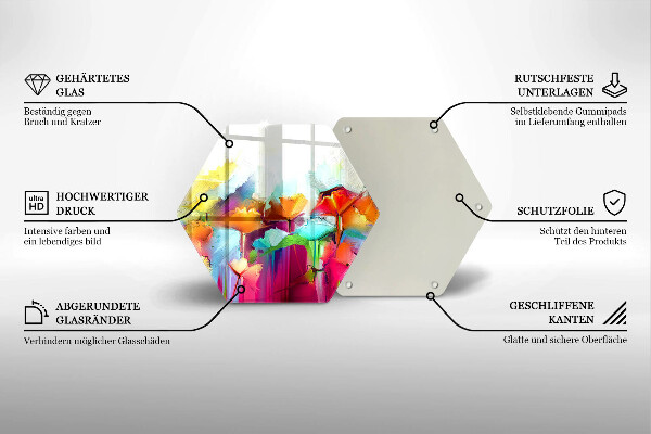 Tábua cozinha Flores pintadas com tintas