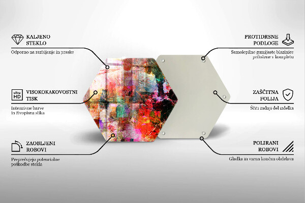 Tábua de cortar de vidro Abstração de tinta
