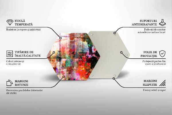 Tábua de cortar de vidro Abstração de tinta