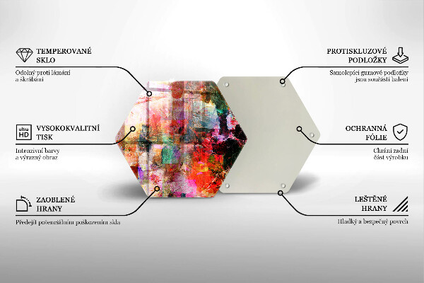 Tábua de cortar de vidro Abstração de tinta