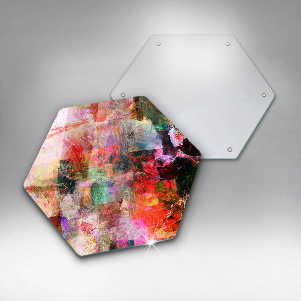 Tábua de cortar de vidro Abstração de tinta