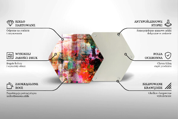 Tábua de cortar de vidro Abstração de tinta