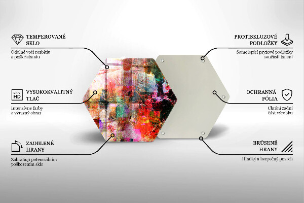 Tábua de cortar de vidro Abstração de tinta