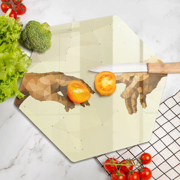 Tábua de cortar alimentos Criação das mãos de Adão