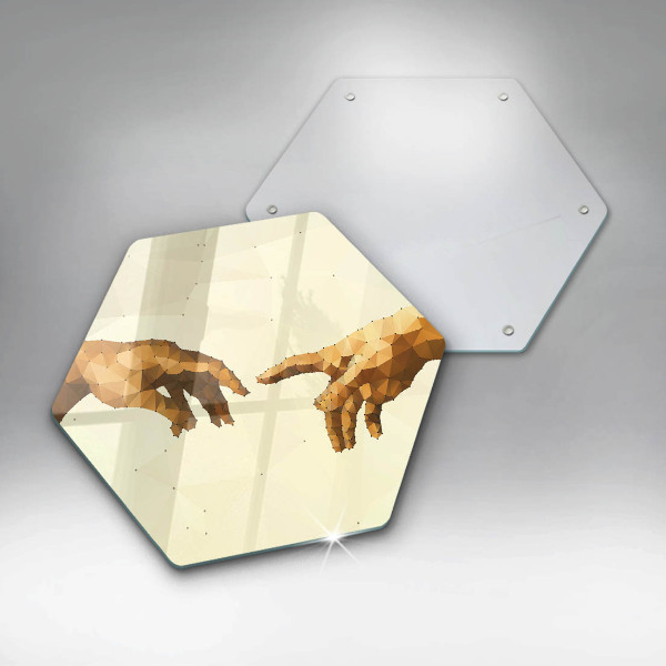 Tábua de cortar alimentos Criação das mãos de Adão