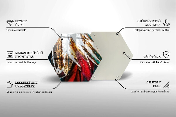 Tábua corte penas de pássaros boho