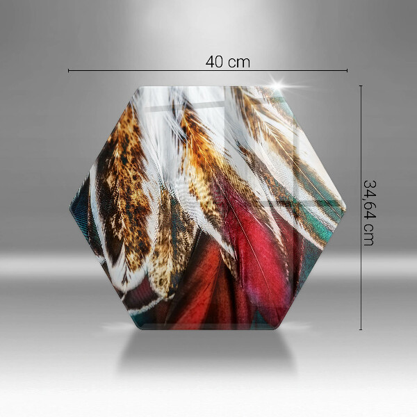 Tábua corte penas de pássaros boho