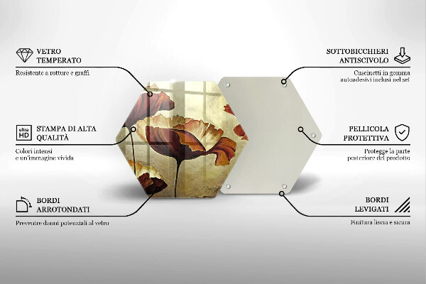 Tábua de corte Flores boho pintadas