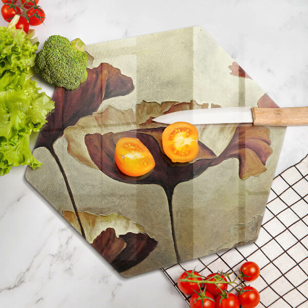 Tábua de corte Flores boho pintadas