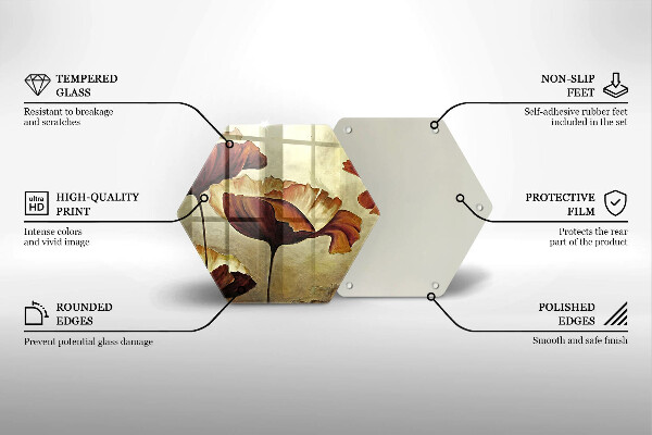 Tábua de corte Flores boho pintadas