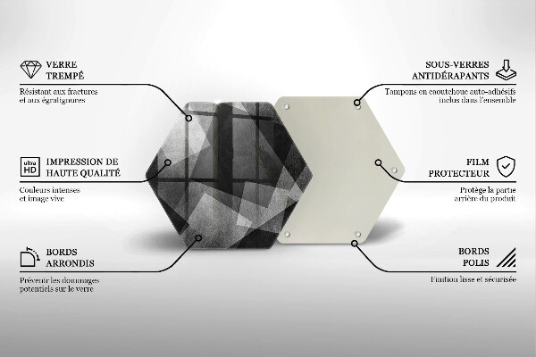 Tábua de cortar alimentos Abstração geométrica