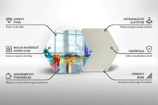 Tábua cozinha Abstração pintada