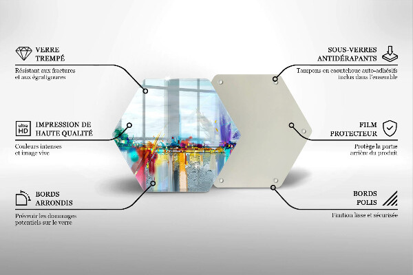 Tábua cozinha Abstração pintada