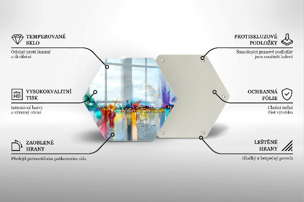 Tábua cozinha Abstração pintada