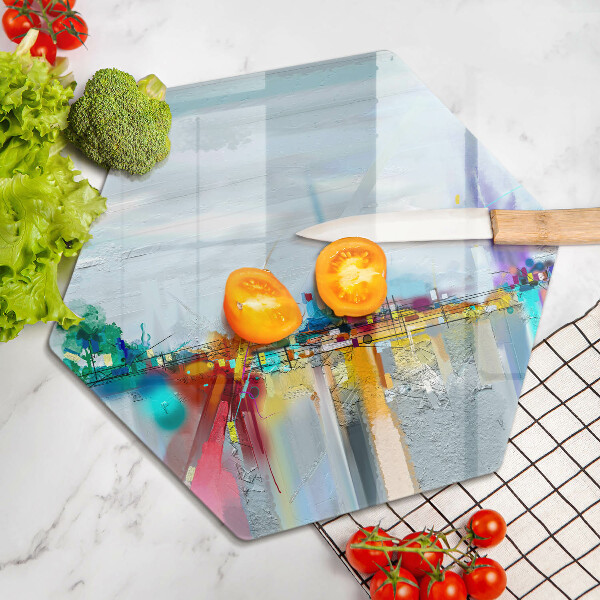 Tábua cozinha Abstração pintada