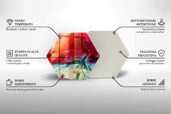 Tábua para corte Abstração pintada