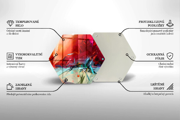 Tábua para corte Abstração pintada