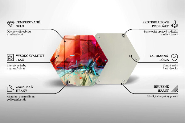 Tábua para corte Abstração pintada