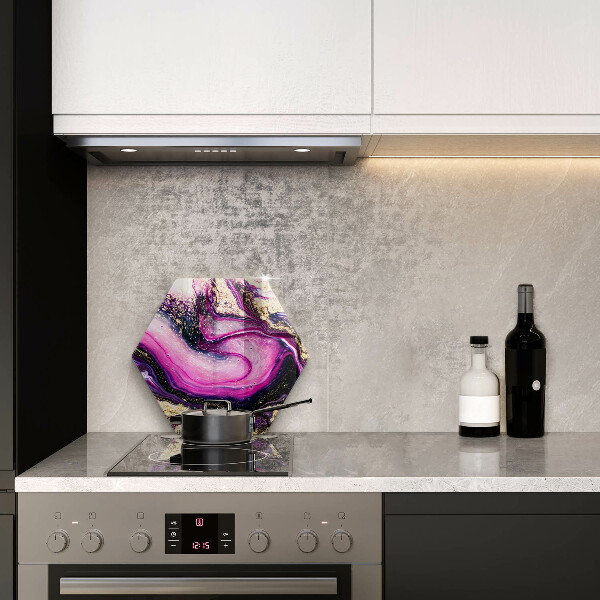 Tábua de vidro Design abstrato dourado