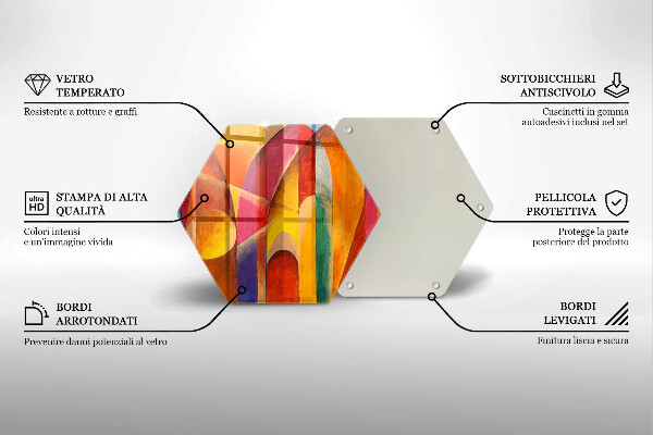 Tábua corte Abstração colorida