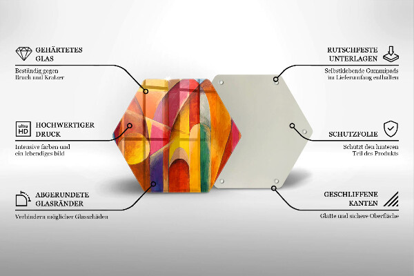 Tábua corte Abstração colorida