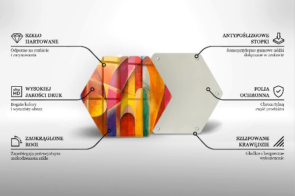 Tábua corte Abstração colorida