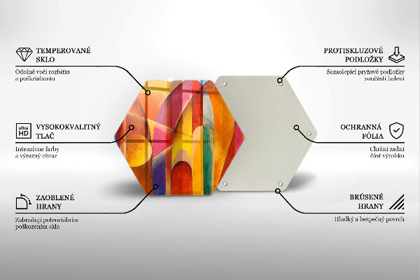 Tábua corte Abstração colorida