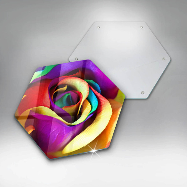 Tábua de corte Pétalas de rosas coloridas