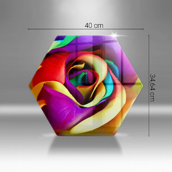 Tábua de corte Pétalas de rosas coloridas